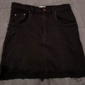 Wilfred Free Black Denim Skirt